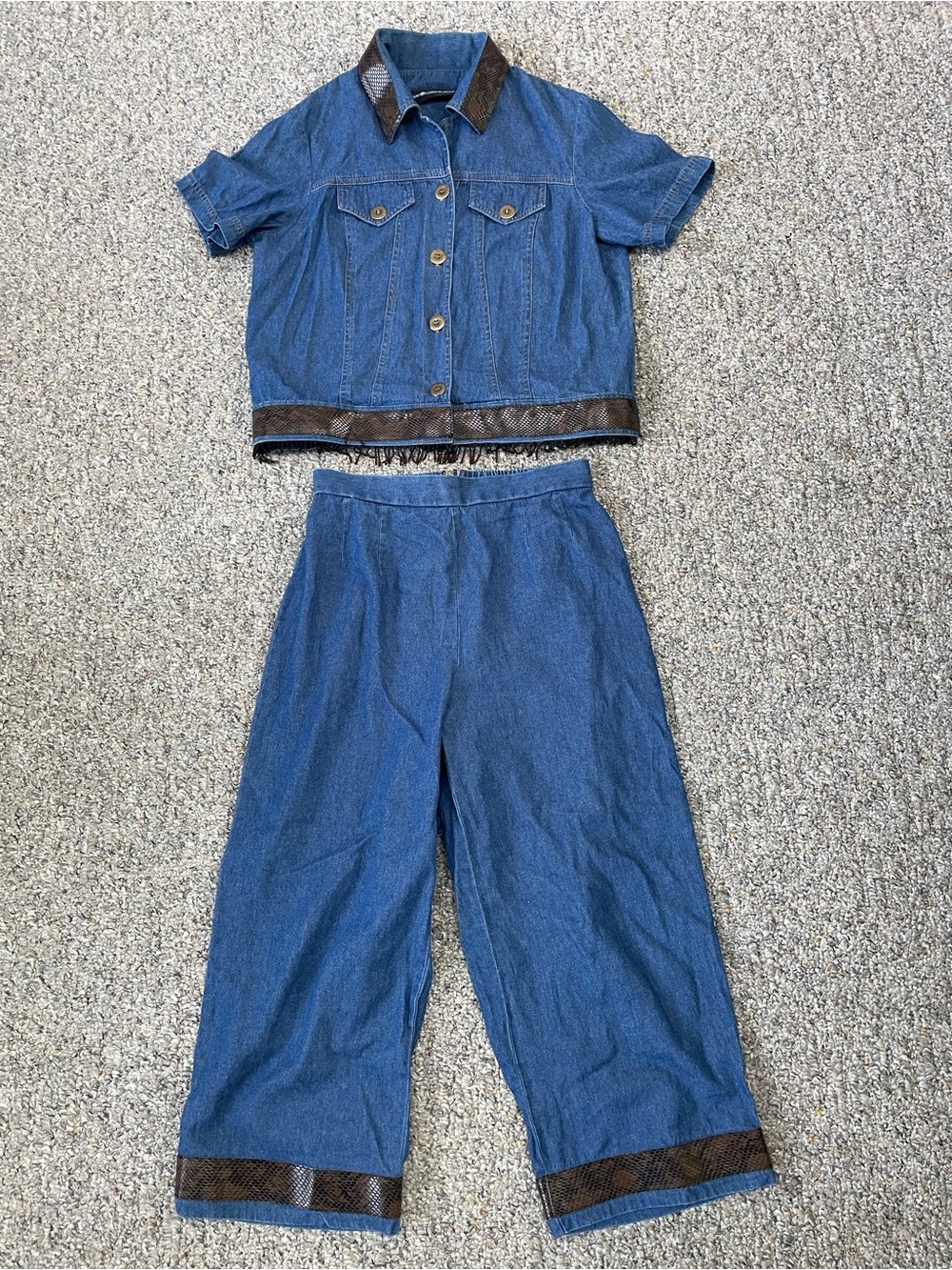 Sag Harbor Denim Two Piece Set